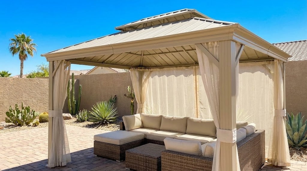Featured image showing best gazebos for hot tubs: top features to look for