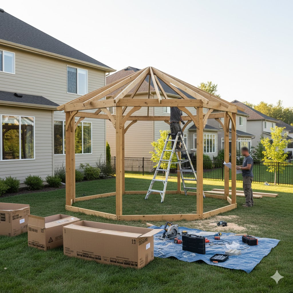 Outdoor afternoon tea in the gazebo: a timeless tradition