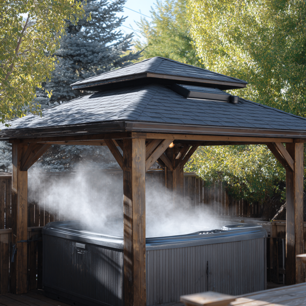 Summer outdoor living with can you put a gazebo over a hot tub? safety, ventilation