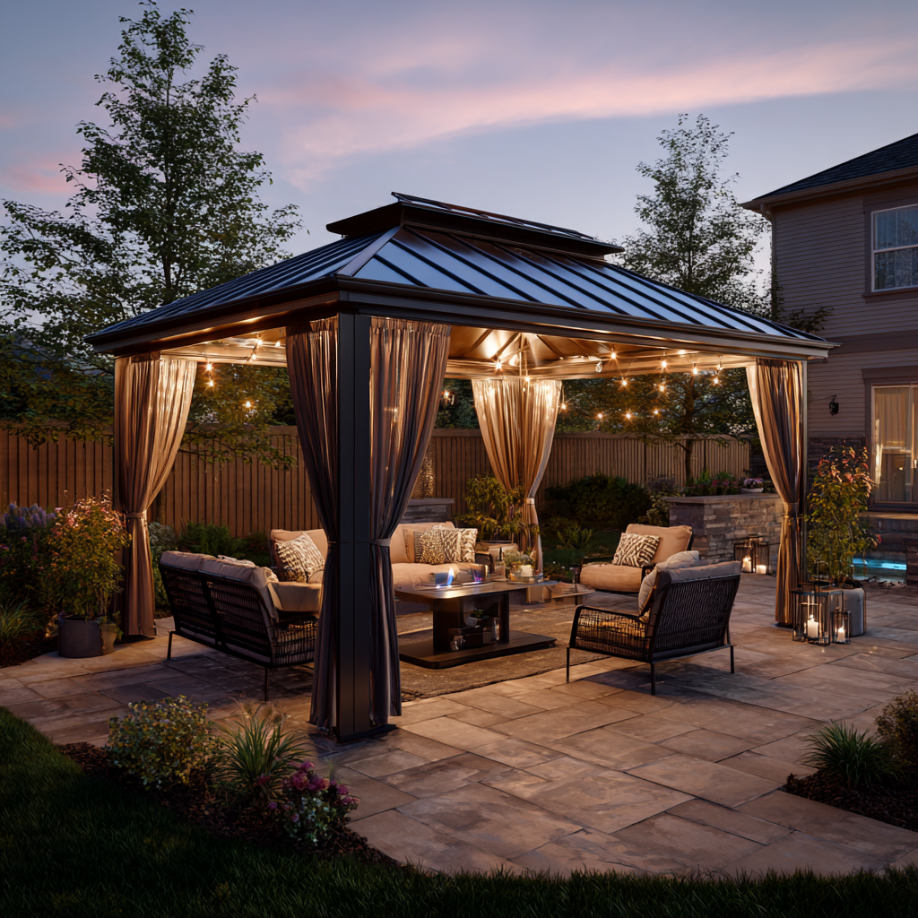 Summer outdoor living with summer sunset soirees: hosting evening gazebo gatherings