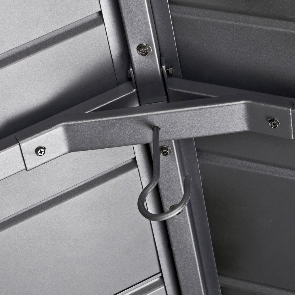 11' x 13' Hardtop Gazebo with Wood Frame & Steel Roof - Ceiling Hook Included, Natural/Black - installation view